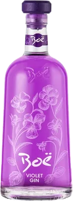 Bouteille de spiritueux : Violet Gin de la marque Boë Scottish Gin