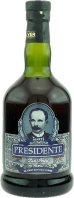 Bouteille de spiritueux : Presidente Marti Gran Añejo Solera de la marque Oliver & Oliver
