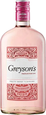 Bouteille de spiritueux : Premium Pink Gin de la marque Greyson's