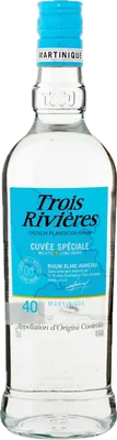Bouteille de spiritueux : Rhum Blanc Agricole Cuvée Spéciale 40° de la marque Trois Rivières