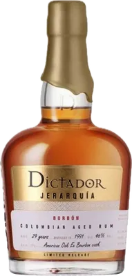 Bouteille de spiritueux : Jerarquia Borbon 29 Years 1991 46% de la marque Dictador
