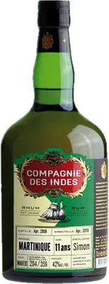 Bouteille de spiritueux : Martinique 11 Ans - Single Cask de la marque Compagnie des Indes