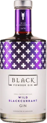 Bouteille de spiritueux : Wild Blackcurrant Gin de la marque Black Powder