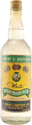 Bouteille de spiritueux : White Overproof de la marque J. Wray & Nephew LTD.