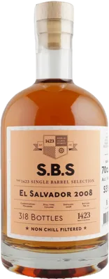Bouteille de spiritueux : El Salvador de la marque S.B.S