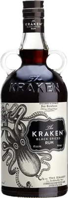 Bouteille de spiritueux : Black Spiced Rum 47° de la marque Kraken