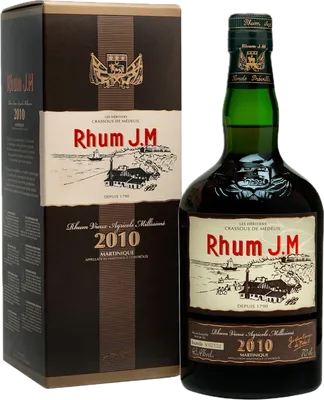 Bouteille de spiritueux : Millésime 2010 de la marque Rhum J.M