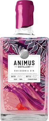 Bouteille de spiritueux : Davidsonia Gin de la marque Animus