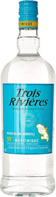 Bouteille de spiritueux : Rhum Blanc Agricole 55° de la marque Trois Rivières