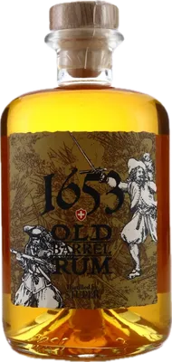 Bouteille de spiritueux : Old Barrel Rum 1653 de la marque Studer