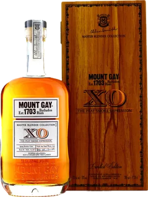 Bouteille de spiritueux : Extra Old XO Peat Smoke Expression de la marque Mount Gay