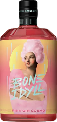 Bouteille de spiritueux : Pink Gin Cosmo de la marque Bone Idyll