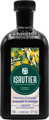 Bouteille de spiritueux : Douceur d’Arrangé Banane Flambée de la marque Isautier