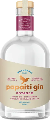 Bouteille de spiritueux : Potager de la marque Papaiti Gin