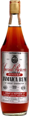 Bouteille de spiritueux : Special Reserve Finest Jamaica Rum 1960s de la marque J. Wray & Nephew LTD.