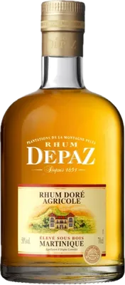 Bouteille de spiritueux : Rhum Doré - Élevé Sous Bois de la marque Depaz