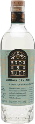 Bouteille de spiritueux : London Dry Gin de la marque Berry Bros & Rudd 