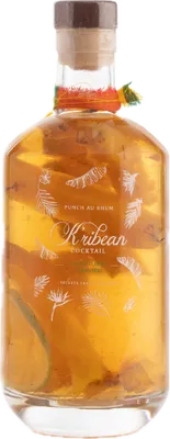 Bouteille de spiritueux : Ananas Flambé Citron Vert de la marque K’ribean Cocktail
