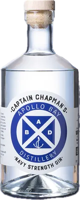 Bouteille de spiritueux : Captain Chapman’s Navy Strength Gin de la marque Apollo Bay Distillery
