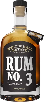 Bouteille de spiritueux : Rum No. 3 de la marque Westerhall Estate