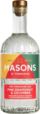Bouteille de spiritueux : Pink Grapefruit & Cucumber de la marque Masons Of Yorkshire