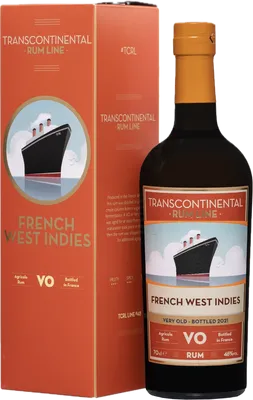 Bouteille de spiritueux : French West Indies VO de la marque Transcontinental Rum Line