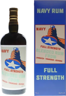 Bouteille de spiritueux : Navy Rum Full Strength Blended Rum de la marque Corman Collins