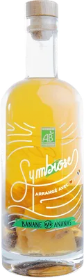 Bouteille de spiritueux : Banane Ananas de la marque Symbiose