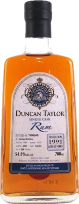 Bouteille de spiritueux : Single Cask Rum 1991 Aged 20 Years (Trinidad Distillery) de la marque Duncan Taylor