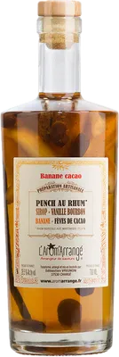 Bouteille de spiritueux : Punch au Rhum Banane-Cacao de la marque L'Arôm'Arrangé