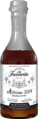 Bouteille de spiritueux : Millésime de la marque La Favorite