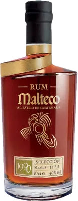 Bouteille de spiritueux : Selección 1990 de la marque Malteco
