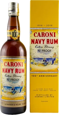 Bouteille de spiritueux : Navy Rum 100th Anniversary „Replica“ de la marque Caroni