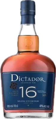 Bouteille de spiritueux : 16 Years Solera de la marque Dictador