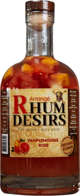 Bouteille de spiritueux : Pamplemousse Rose de la marque Rhum Désirs