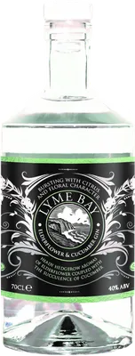 Bouteille de spiritueux : Elderflower & Cucumber Gin de la marque Lyme Bay