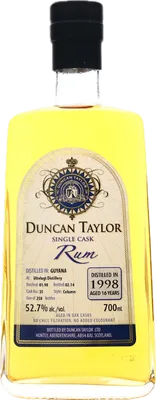 Bouteille de spiritueux : Single Cask Rum 1998 Aged 16 Years (Uitvlugt Distillery) de la marque Duncan Taylor