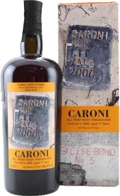 Bouteille de spiritueux : Heavy Trinidad Rum (Eataly) de la marque Caroni