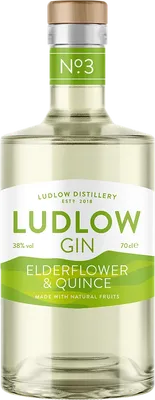 Bouteille de spiritueux : No. 3 Ludlow Distillery Elderflower & Quince de la marque Ludlow