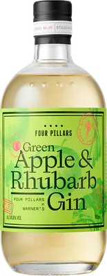 Bouteille de spiritueux : Apple & Rhubarb Gin de la marque Warner's
