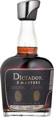 Bouteille de spiritueux : 2 Masters Laballe 1975 de la marque Dictador