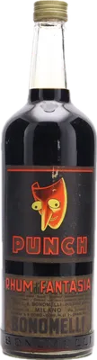 Bouteille de spiritueux : Punch Rhum di Fantasia 1960s de la marque Bonomelli