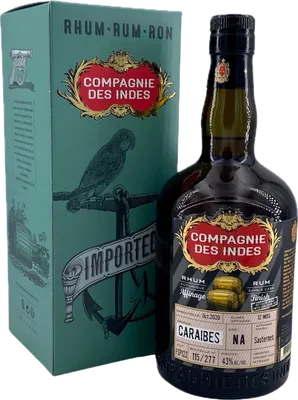 Bouteille de spiritueux : Caraïbes - Sauternes Cask Finish (Perola) de la marque Compagnie des Indes