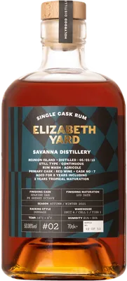 Bouteille de spiritueux : Savanna Distillery Spanish Oak PX Sherry Octave de la marque Elizabeth Yard