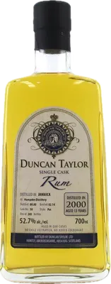 Bouteille de spiritueux : Single Cask Rum 2000 Aged 13 Years (Hampden Distillery) de la marque Duncan Taylor