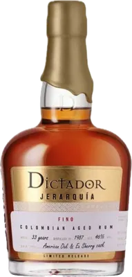 Bouteille de spiritueux : Jerarquia Fino 33 Years 1987 de la marque Dictador
