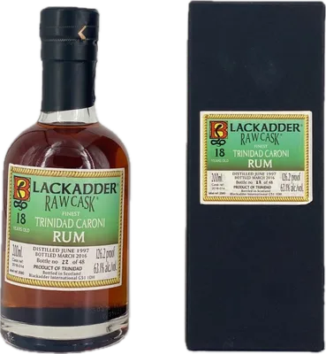 Bouteille de spiritueux : Raw Cask Finest de la marque Caroni