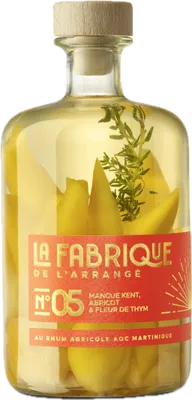 Bouteille de spiritueux : N°05 Mangue Kent, Abricot Sec & Fleur de Thym de la marque La Fabrique de l’Arrangé