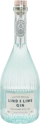 Bouteille de spiritueux : Gin de la marque Lind and Lime