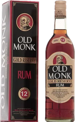 Bouteille de spiritueux : Gold Reserve Rum de la marque Old Monk
